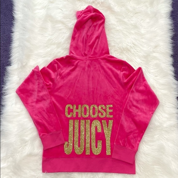 Y2K Juicy Couture BLING Pink Velour Velvet Tracksuit SET CHOOSE JUICY - Picture 3 of 16